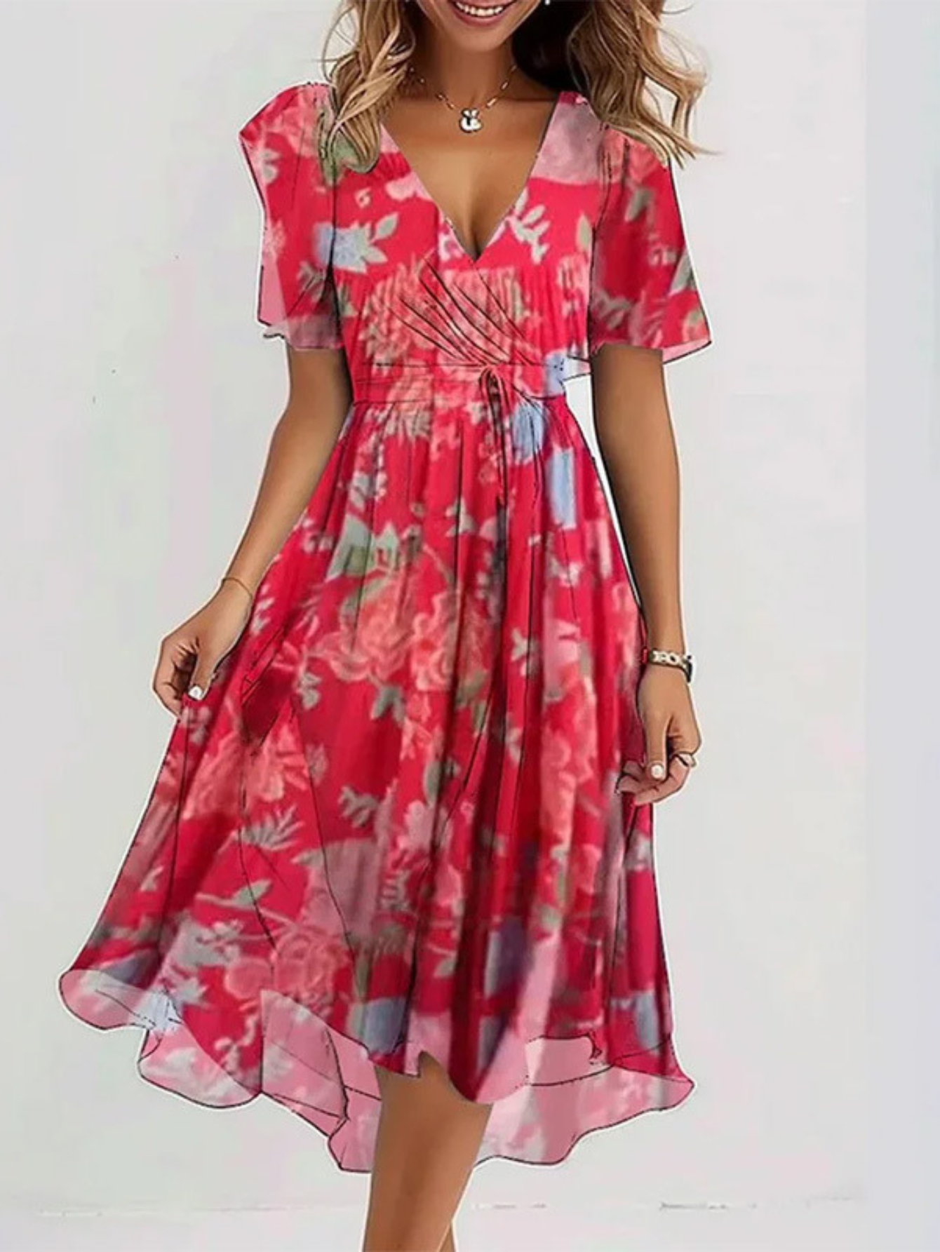 Women's Boho Summer Dress | Comfortable Belly Cover 1