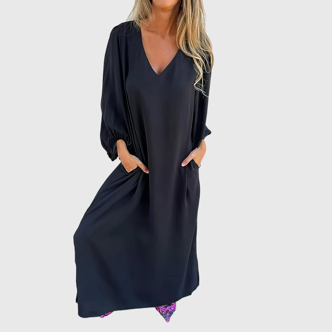 Women's Boho Summer Maxi Dress | Flattering Silhouette with Pockets 2