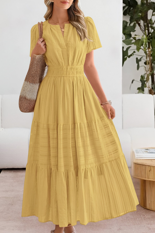 Women's Boho Summer Midi Dress | Lightweight Cotton Blend, Flowy A-Line 0