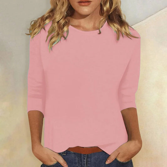 Women's Casual 3/4 Sleeve Top | Soft Breathable Fabric, Relaxed Fit 0