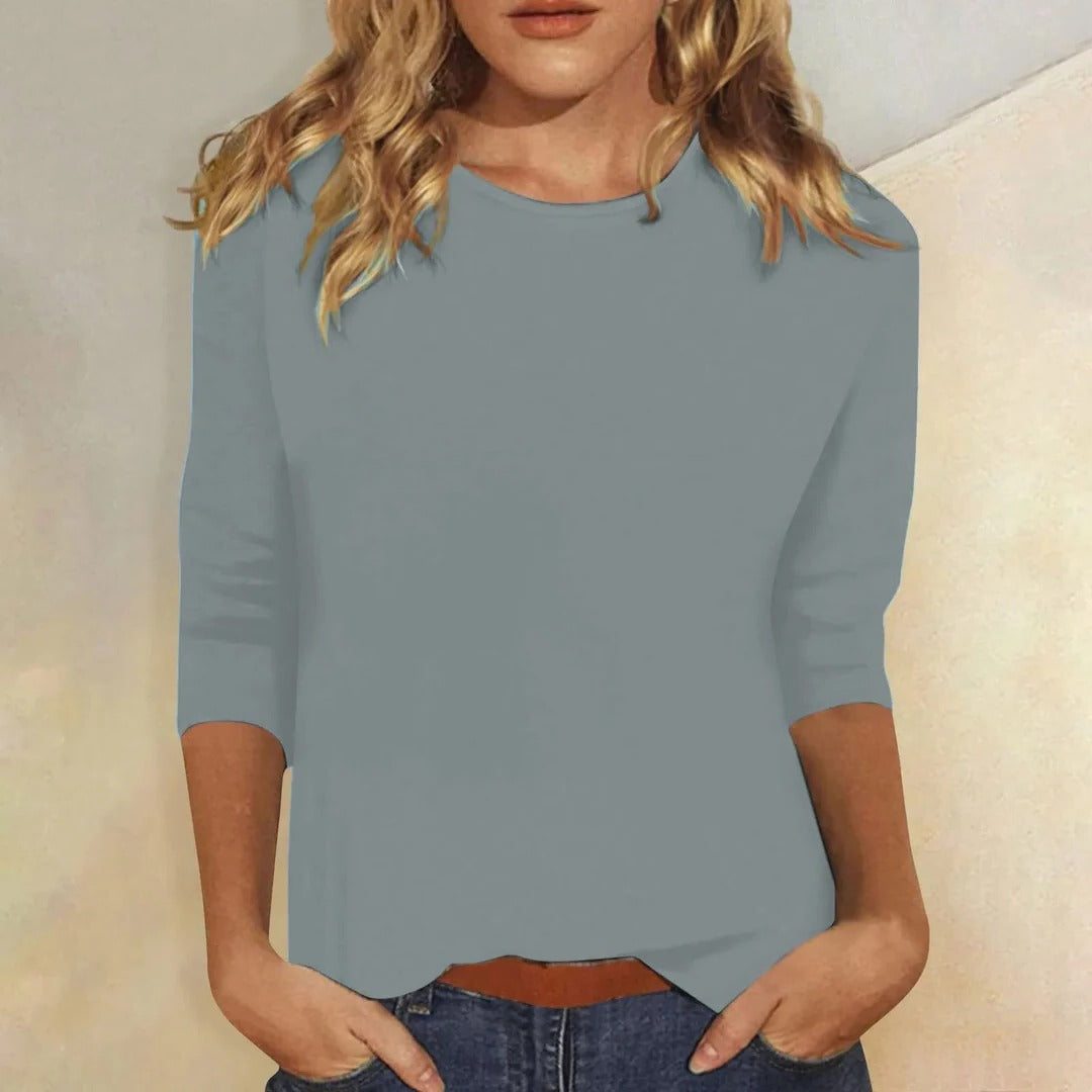 Women's Casual 3/4 Sleeve Top | Soft Breathable Fabric, Relaxed Fit 3
