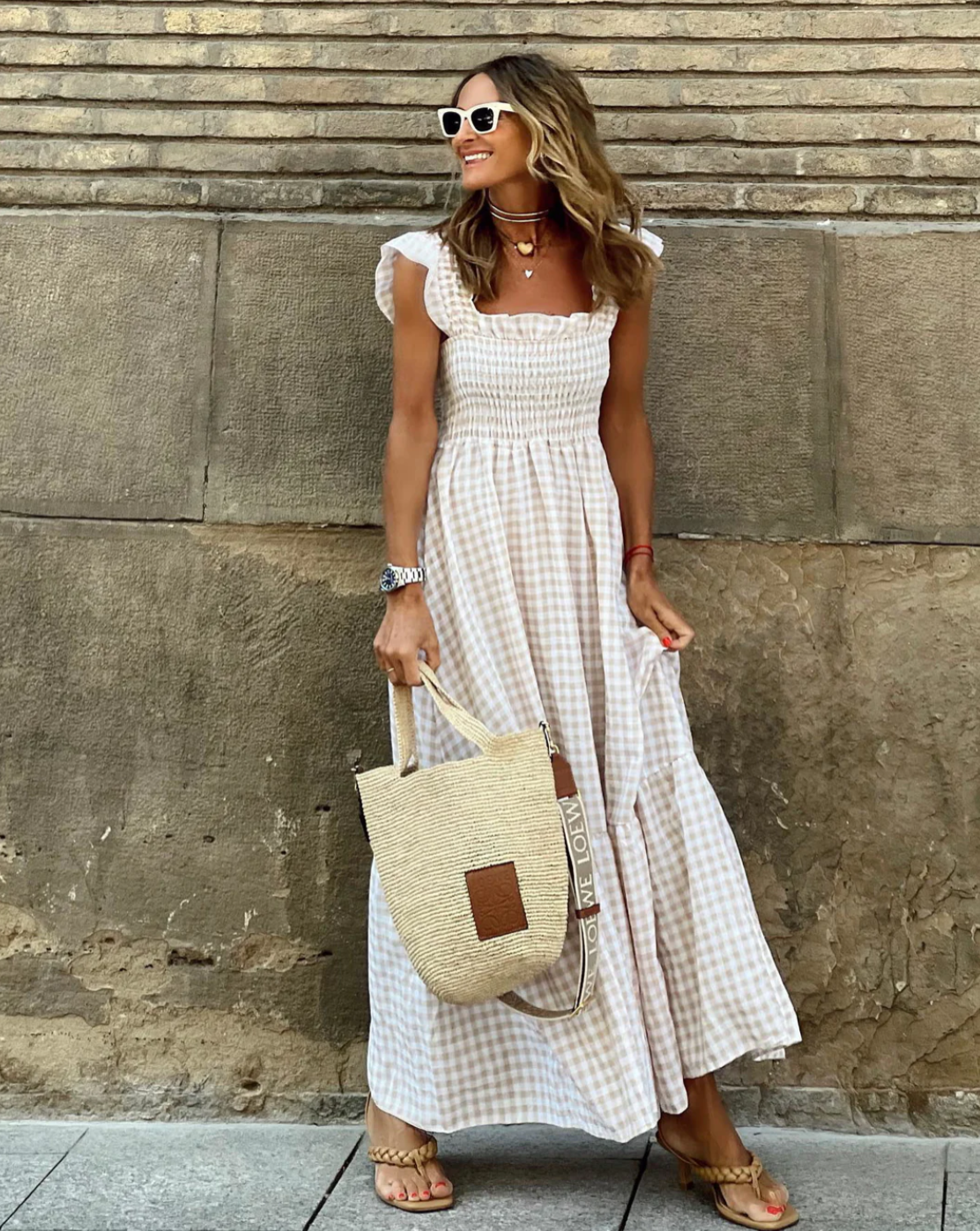 Women's Casual Maxi Dress | Smocked Bodice, Summer Elegance 0