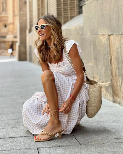 Women's Casual Maxi Dress | Smocked Bodice, Summer Elegance 1