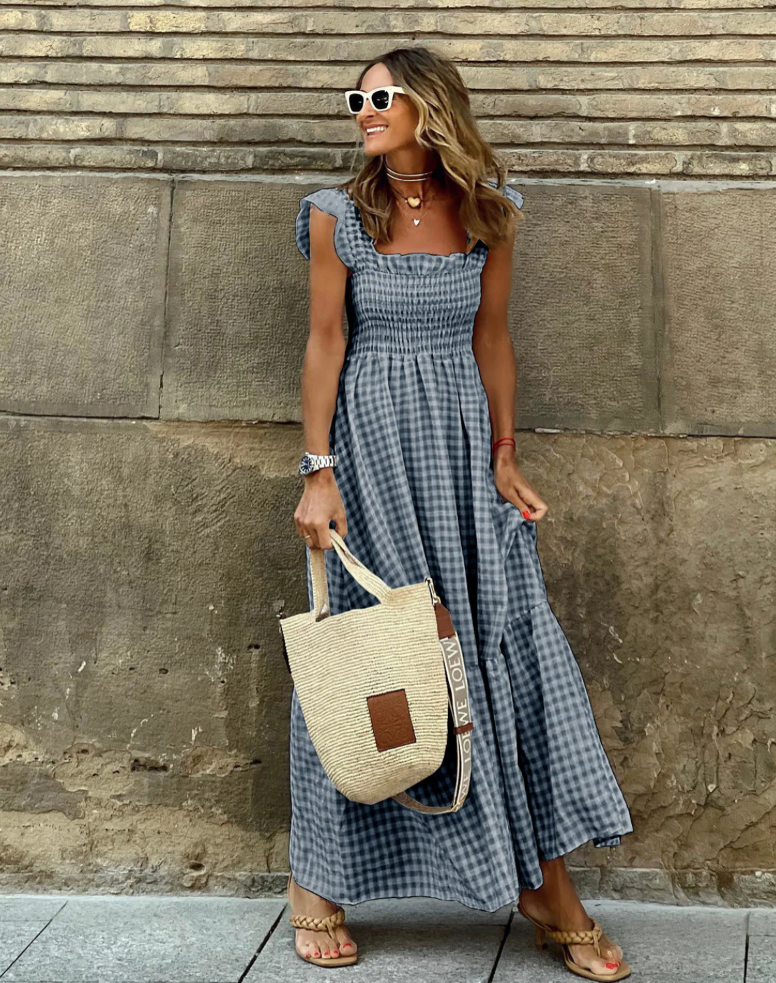 Women's Casual Maxi Dress | Smocked Bodice, Summer Elegance 5