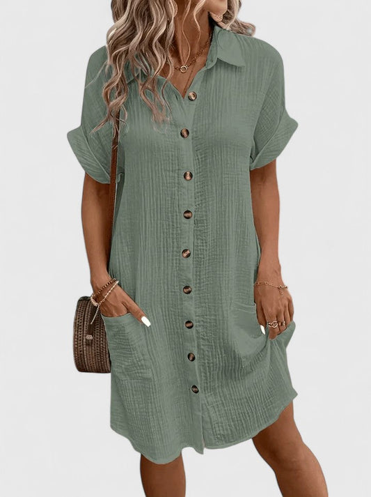 Women's Casual Midi Dress | Breathable Fabric, Relaxed Fit for Summer 0