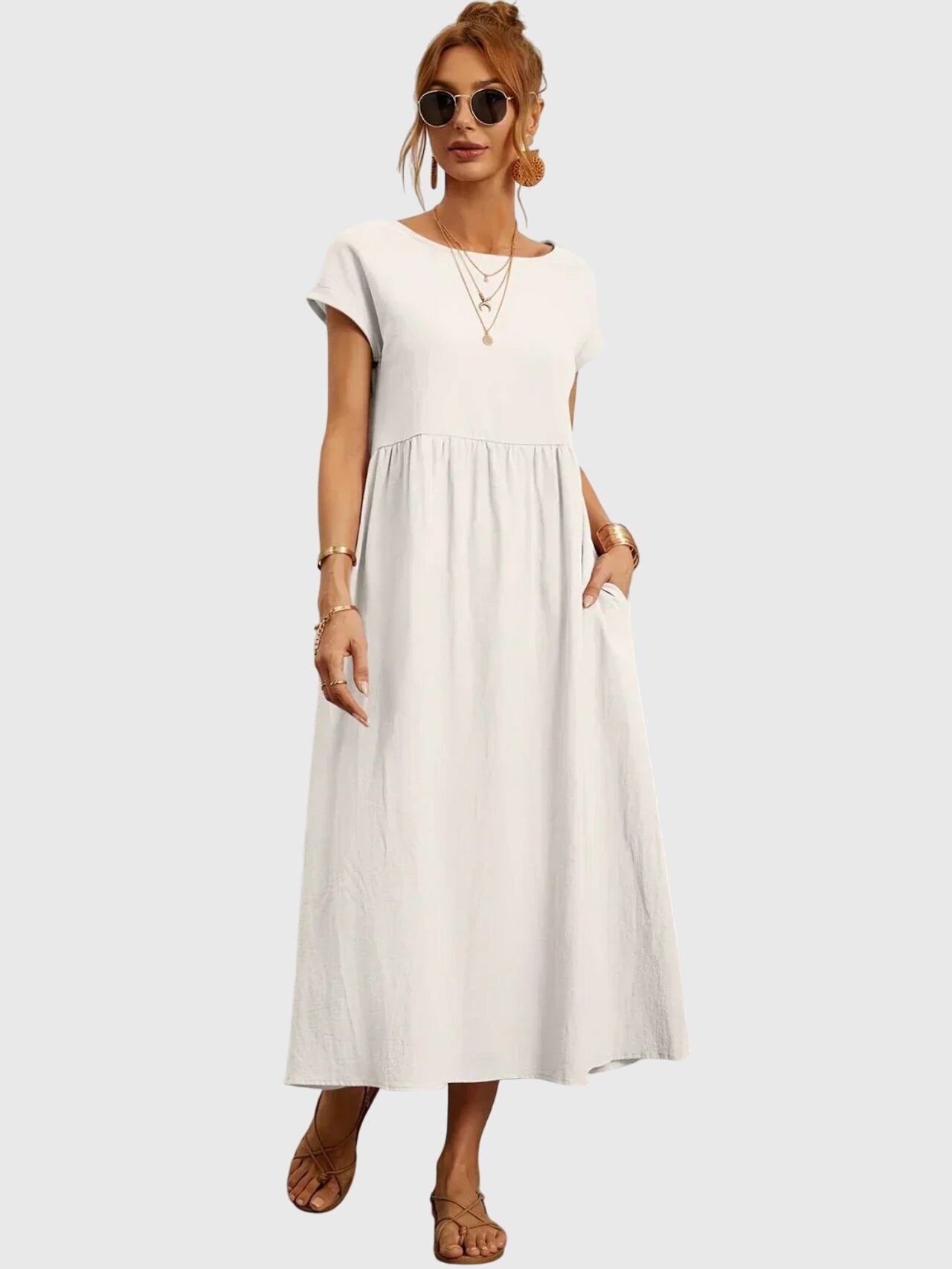 Women's Casual Pocket Dress | Relaxed Fit, Everyday Comfort 0