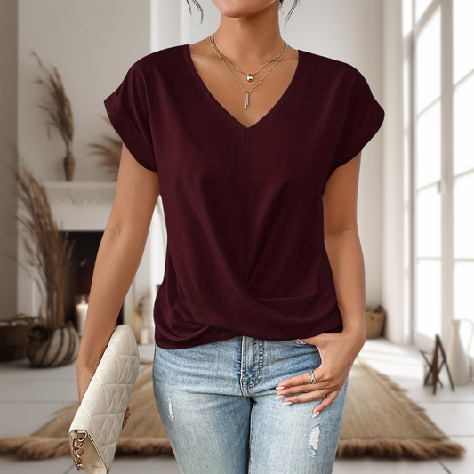 Women's Casual T-Shirt | Lightweight Sweetheart Neckline, Summer Essential 0