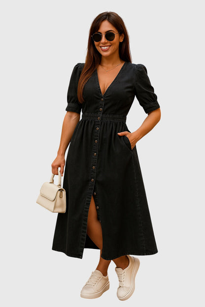 Women's Elegant Denim Dress | Flattering Fit, Versatile Style 3