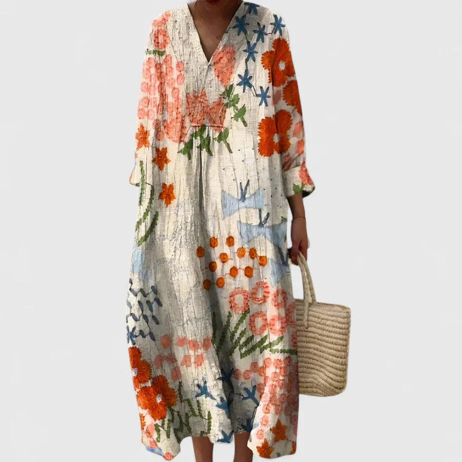 Women's Elegant Floral Dress | Relaxed Fit, Versatile Style 0