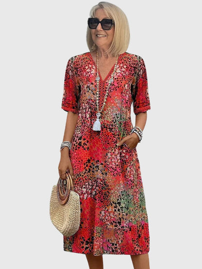 Women's Elegant Floral Midi Dress | Flattering Fit, Versatile Style 1