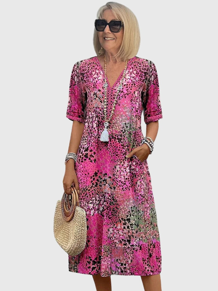 Women's Elegant Floral Midi Dress | Flattering Fit, Versatile Style 3