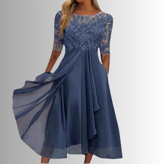 Women's Elegant Lace Dress | Timeless White Cocktail Dress for Special Occasions 0