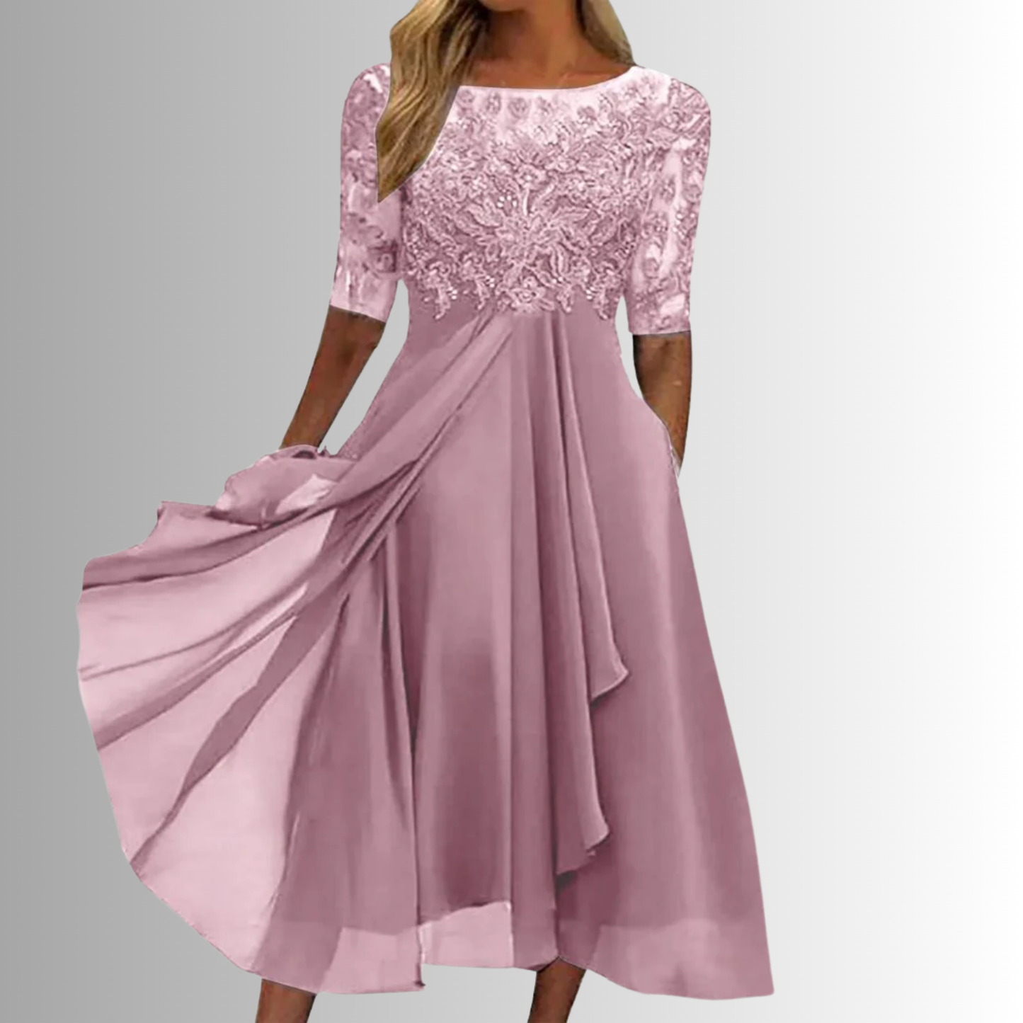Women's Elegant Lace Dress | Timeless White Cocktail Dress for Special Occasions 1