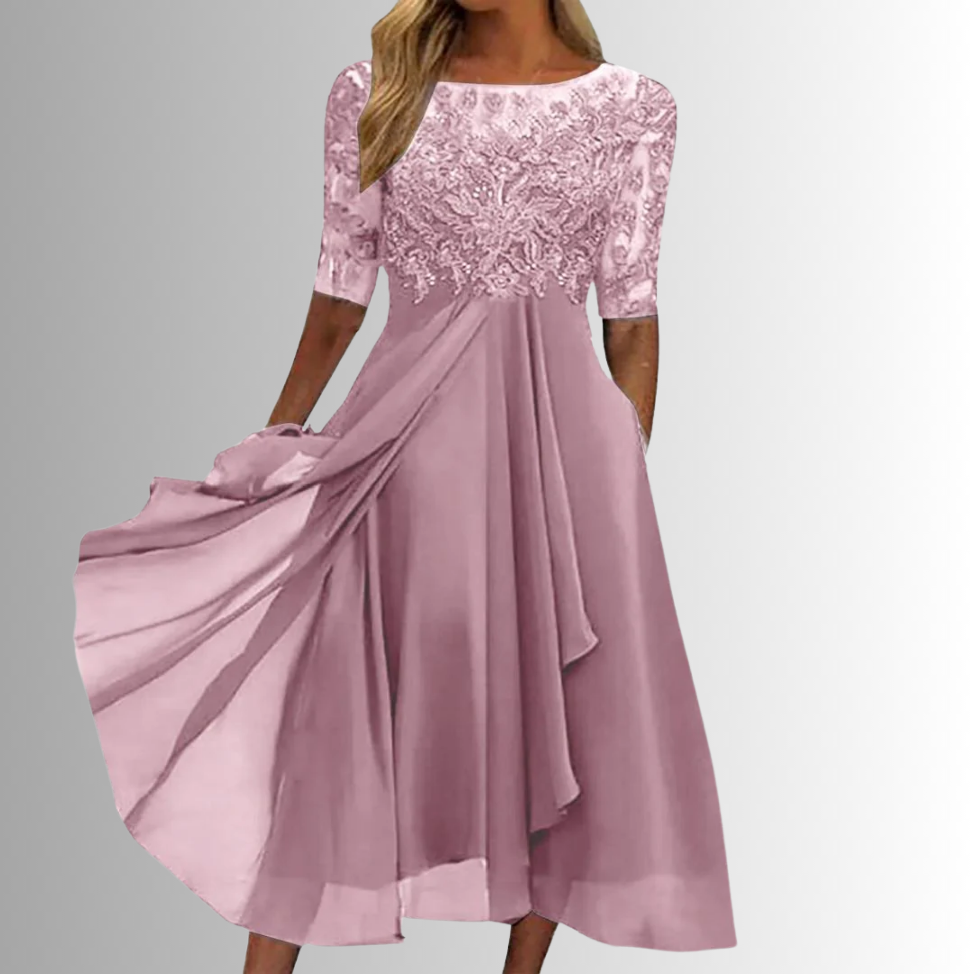 Women's Elegant Lace Dress | Timeless White Cocktail Dress for Special Occasions 1