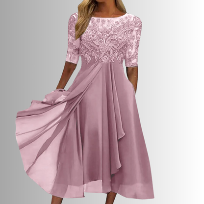Women's Elegant Lace Dress | Timeless White Cocktail Dress for Special Occasions 1