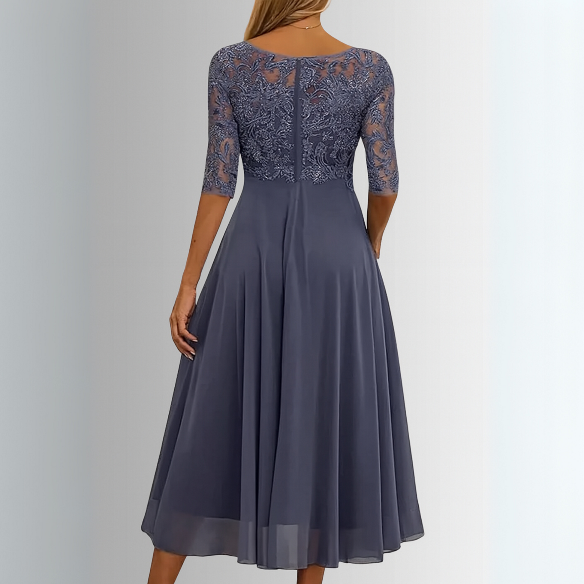 Women's Elegant Lace Dress | Timeless White Cocktail Dress for Special Occasions 5