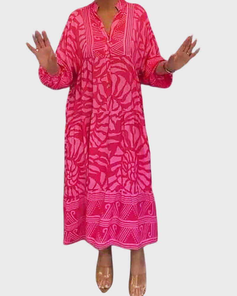 Women's Elegant Maxi Dress | Breathable Fabric, V-Neck Design 0