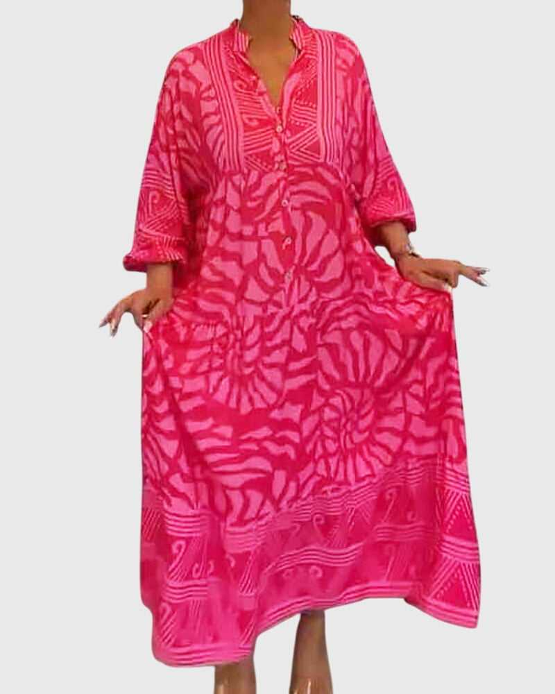 Women's Elegant Maxi Dress | Breathable Fabric, V-Neck Design 1