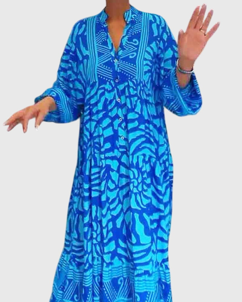 Women's Elegant Maxi Dress | Breathable Fabric, V-Neck Design 2