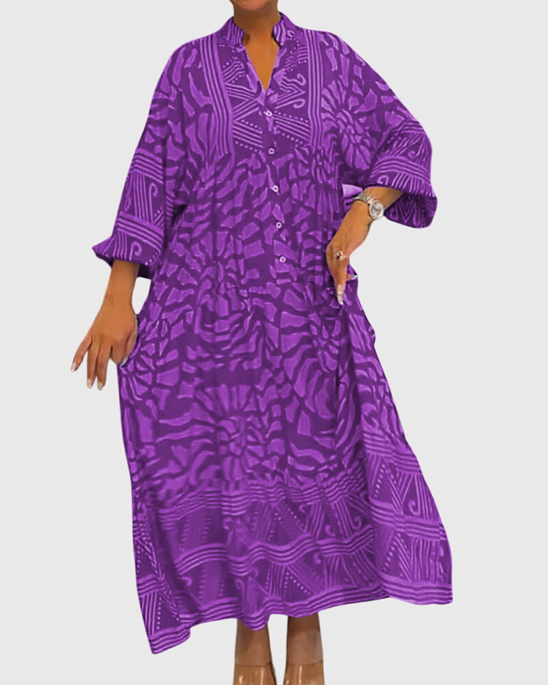 Women's Elegant Maxi Dress | Breathable Fabric, V-Neck Design 5