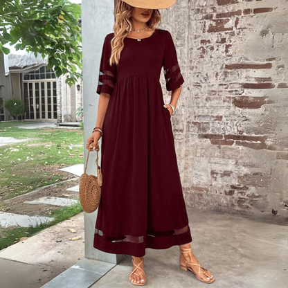 Women's Elegant Maxi Dress | Cotton Blend, Flattering Empire Waist 10