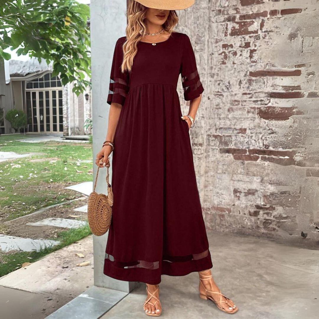 Women's Elegant Maxi Dress | Cotton Blend, Flattering Empire Waist 3