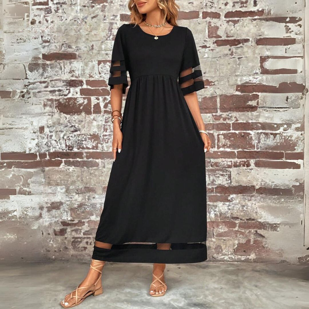 Women's Elegant Maxi Dress | Cotton Blend, Flattering Empire Waist 6