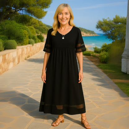 Women's Elegant Maxi Dress | Cotton Blend, Flattering Empire Waist 8