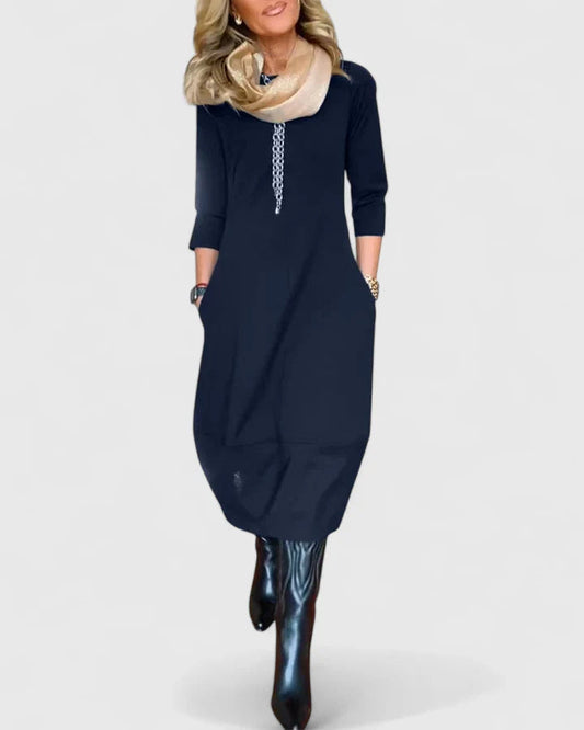 Women's Elegant Midi Dress | Flattering Fit, Versatile for Formal or Casual Events 0