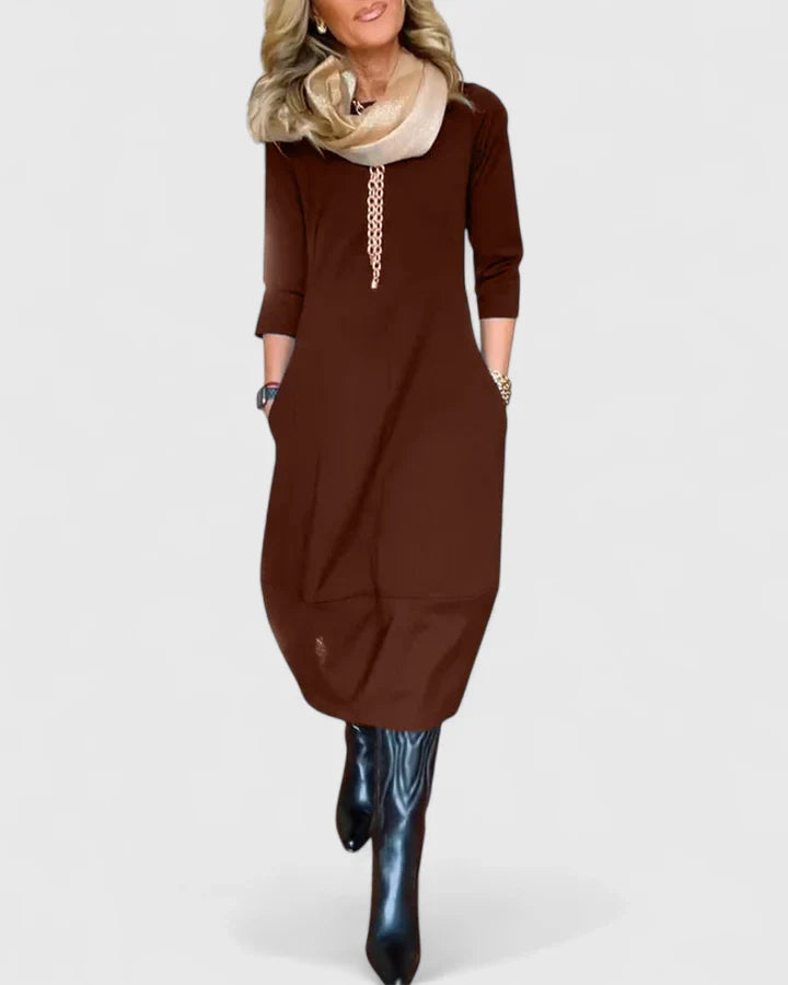 Women's Elegant Midi Dress | Flattering Fit, Versatile for Formal or Casual Events 4