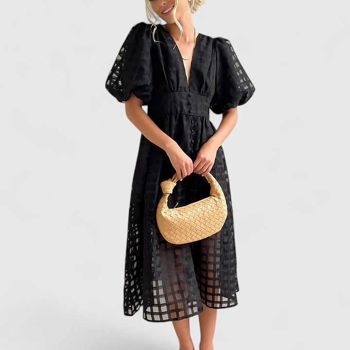 Women's Elegant Midi Dress | Sophisticated Design for Formal & Cocktail Events 1