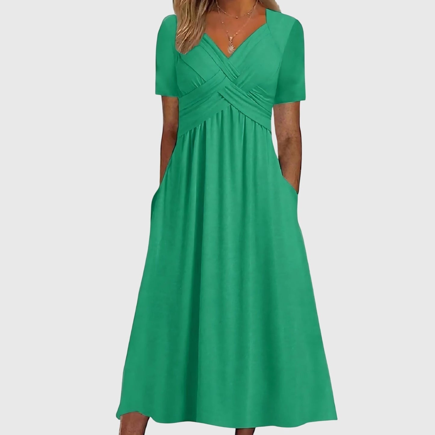 Women's Elegant Midi Dress | Tummy Control, Flattering Fit 0