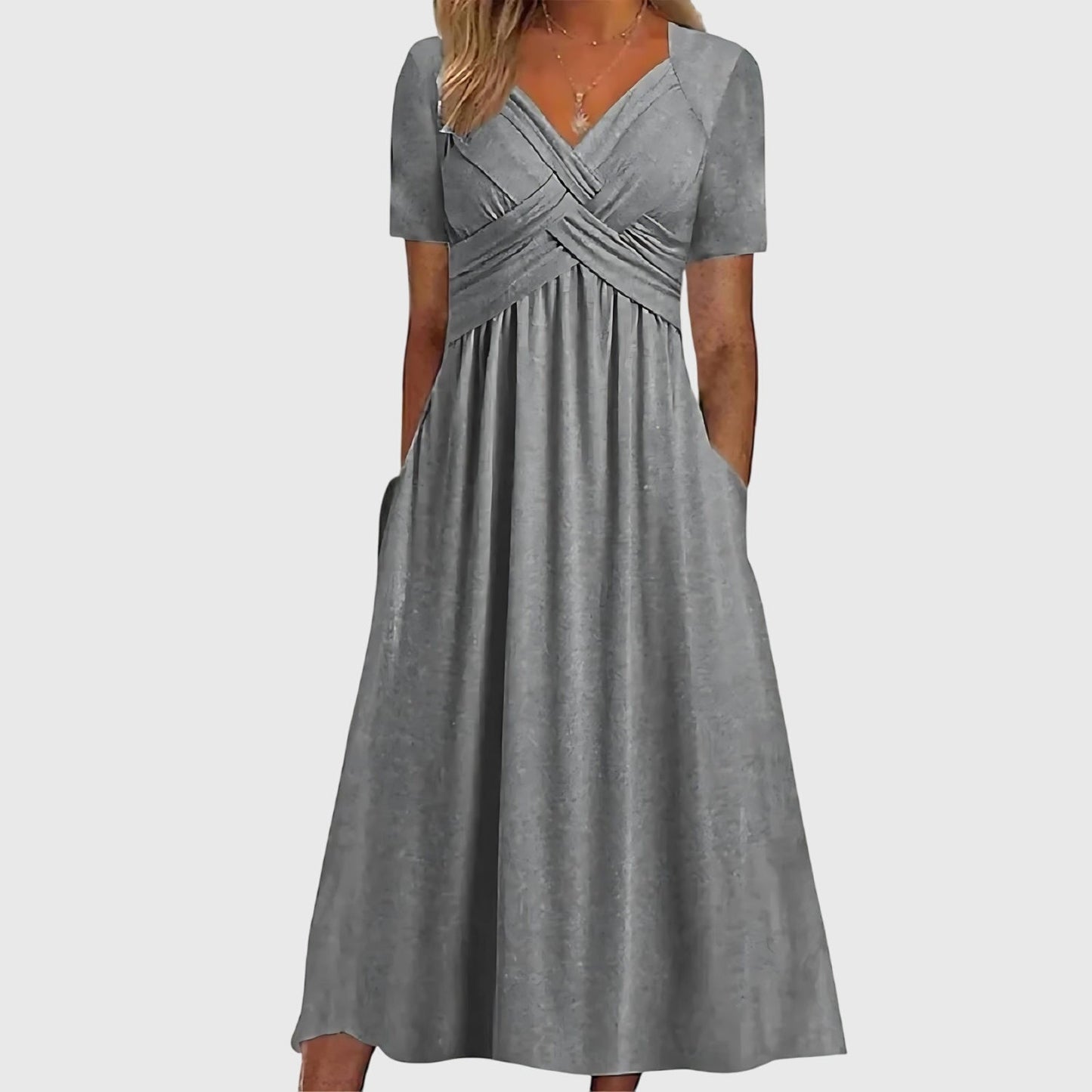 Women's Elegant Midi Dress | Tummy Control, Flattering Fit 2