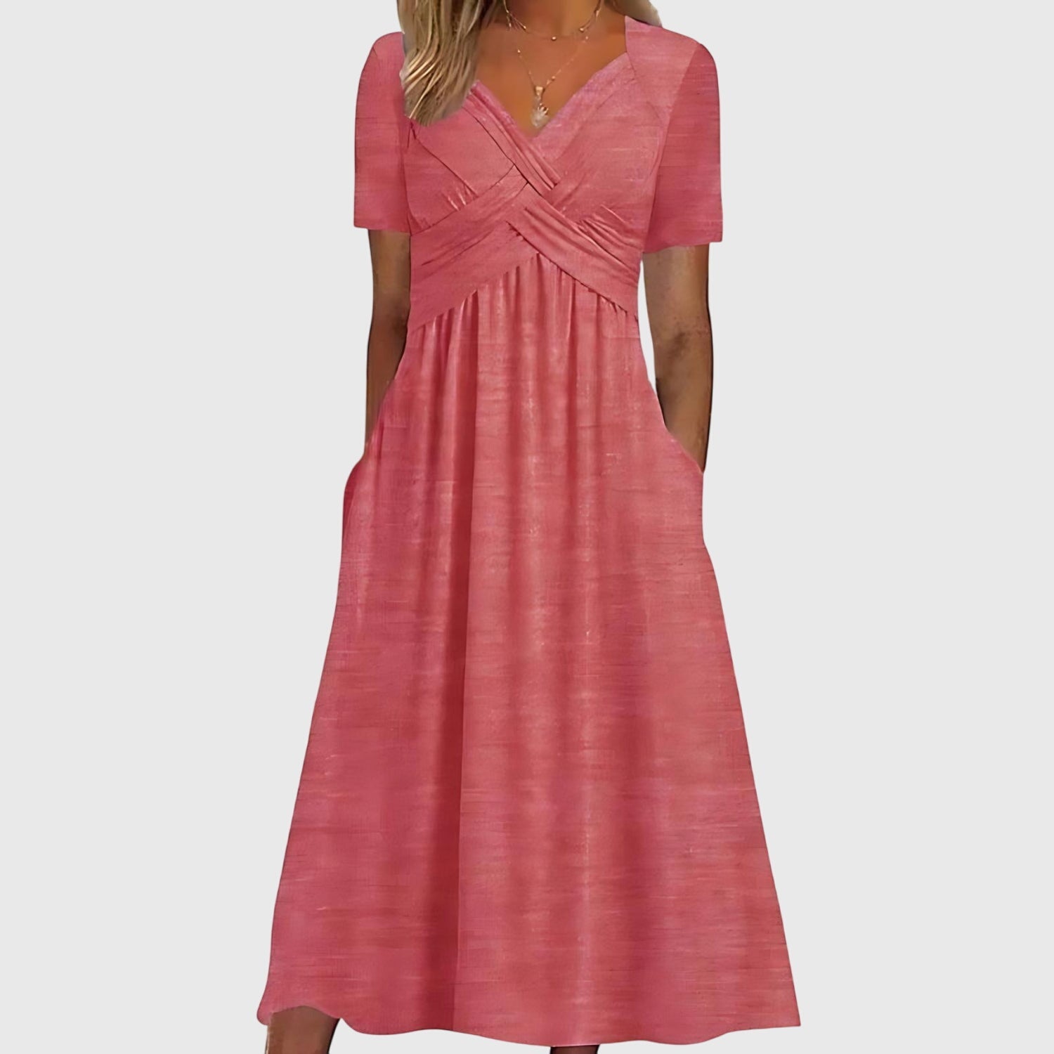 Women's Elegant Midi Dress | Tummy Control, Flattering Fit 3