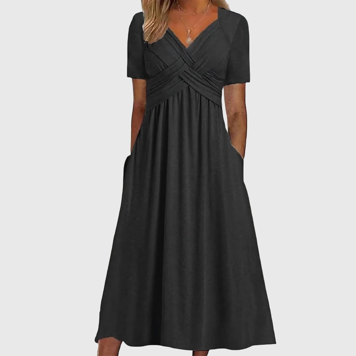 Women's Elegant Midi Dress | Tummy Control, Flattering Fit 4