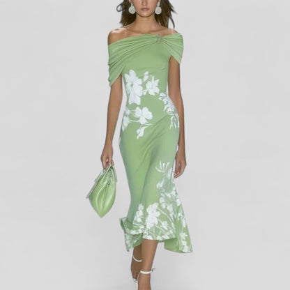 Women's Elegant Midi Dress | Unique Print, Comfortable Fit 0