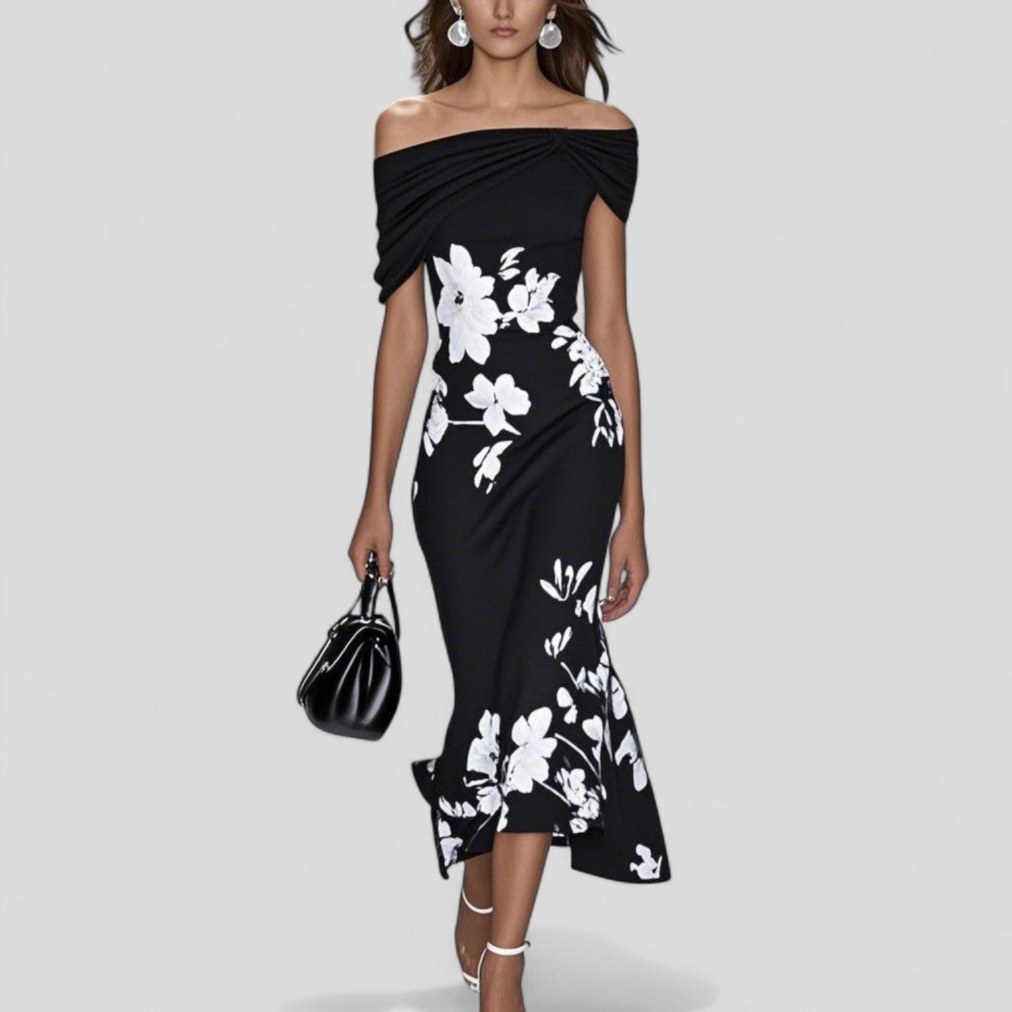 Women's Elegant Midi Dress | Unique Print, Comfortable Fit 2