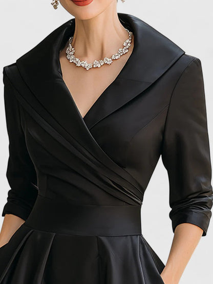Women's Elegant Midi Dress | Versatile Style with Pockets 1