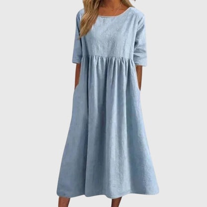 Women's Elegant Short-Sleeved Dress | Timeless Design, Versatile Style 1