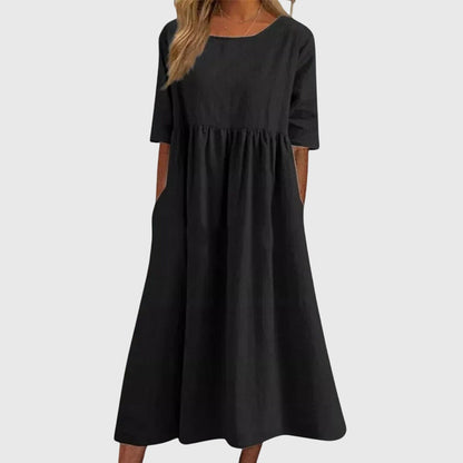 Women's Elegant Short-Sleeved Dress | Timeless Design, Versatile Style 5