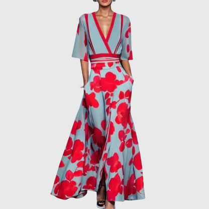 Women's Elegant Spring Dress | Flattering Floral Design 0