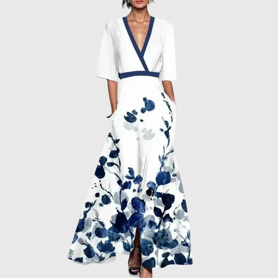 Women's Elegant Spring Dress | Flattering Floral Design 1