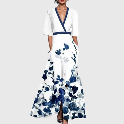 Women's Elegant Spring Dress | Flattering Floral Design 1