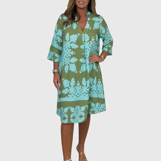 Women's Elegant Spring Dress | Flattering V-Neck, Versatile Style 0