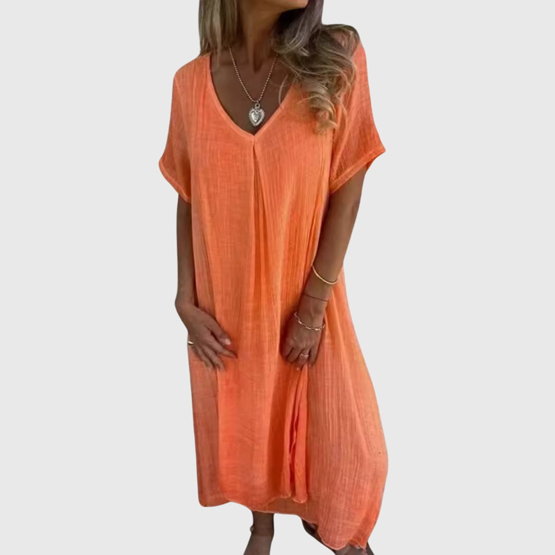 Women's Elegant V-Neck Dress | Lightweight and Versatile 0
