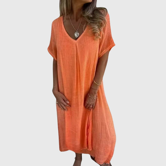 Women's Elegant V-Neck Dress | Lightweight and Versatile 0