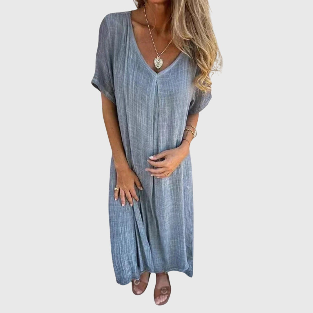 Women's Elegant V-Neck Dress | Lightweight and Versatile 3
