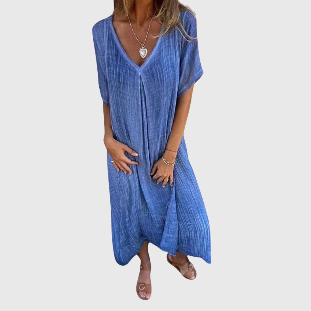 Women's Elegant V-Neck Dress | Lightweight and Versatile 4
