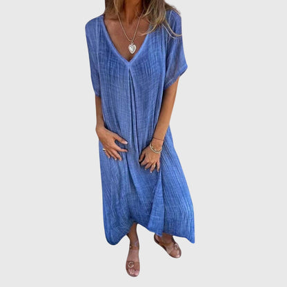 Women's Elegant V-Neck Dress | Lightweight and Versatile 4