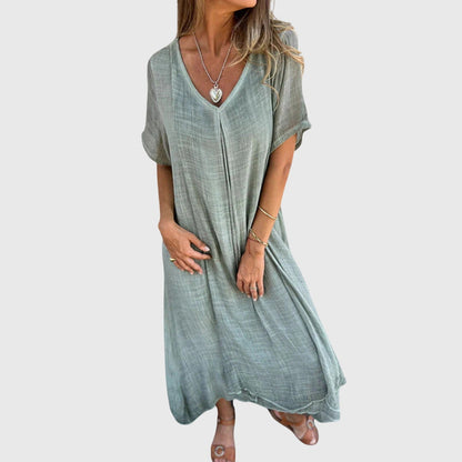 Women's Elegant V-Neck Dress | Lightweight and Versatile 5